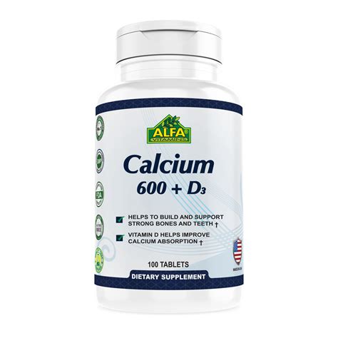 Calcium and vitamin d supplement. Calcium with Vitamin D - 100 Tablets - Alfa Vitamins Store