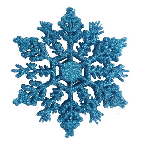 12 Pcs Glitter Snowflake Christmas Ornaments Xmas Tree Hanging