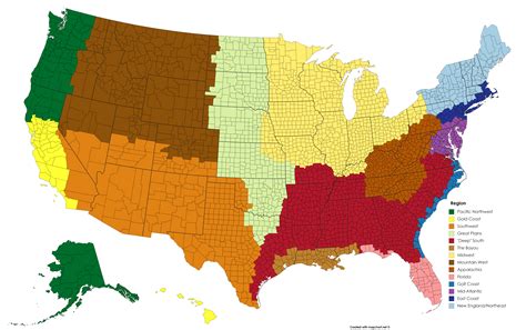 Yet Another Map Of Us Regions Geography
