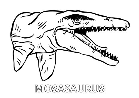 Mosasaur Pictures To Color Free Printable