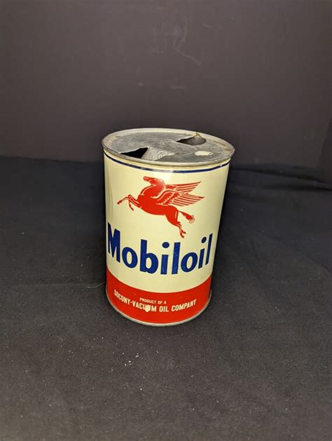 Vintage Mobil Oil Can Etsy