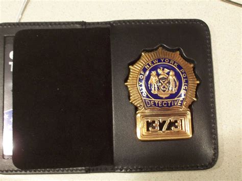 Nypd Style Detective Cut Out Badge Shield And Id Book Wallet Badge Not