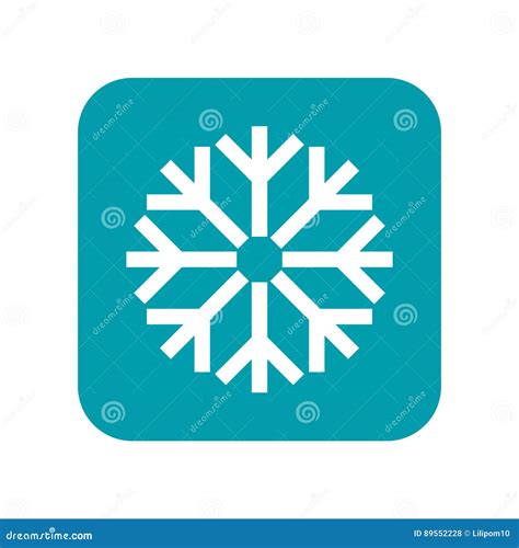 Snow Snowfall And Snowflake Flat Icon Weather Forecast Isolated On