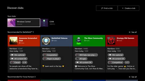 How To Join And Leave A Club On Xbox One And Windows 10 Windows Central