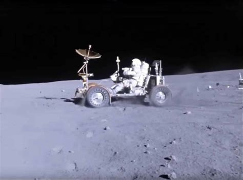 Awesome Video Footage Of The Lunar Roving Vehicle Driving On The Moon