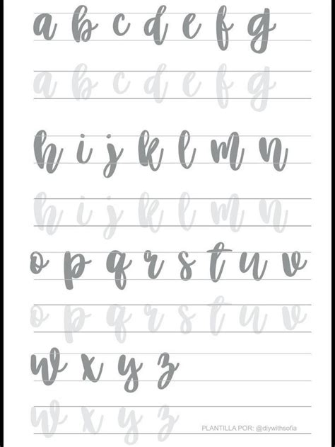 Abecedario Lettering Sombras Letras Del Alfabeto Para Impresión