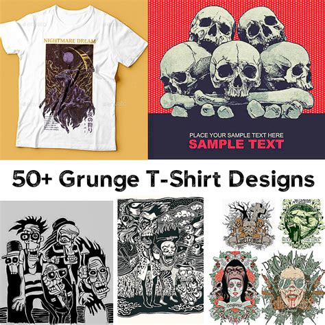 50 Grunge T Shirt Designs Collection Free Download