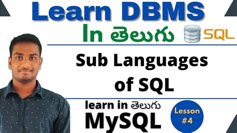 Sub Languages Of Sql In Telugu Dbms Tutorial Mysql Youtube