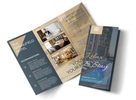 Relax And Stay Hotel Tri Fold Brochure Template