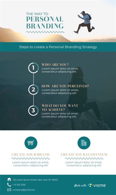 Personal Branding Infographic Template Visme