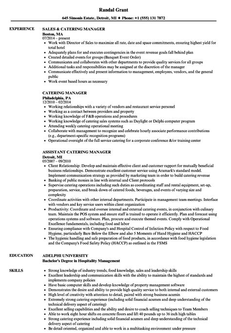Catering Manager Resume Example Pdf Awesomethesis X F