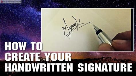 How To Create Your Handwritten Signature Youtube