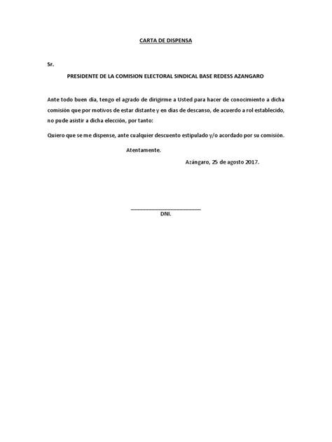 Carta De Dispensadocx