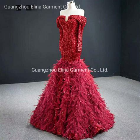 2021 Hot Selling Sequined Sex Red Feature Ball Dress Luxury Beated