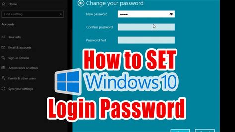 How To Set Windows 10 Lock Screen Password Youtube