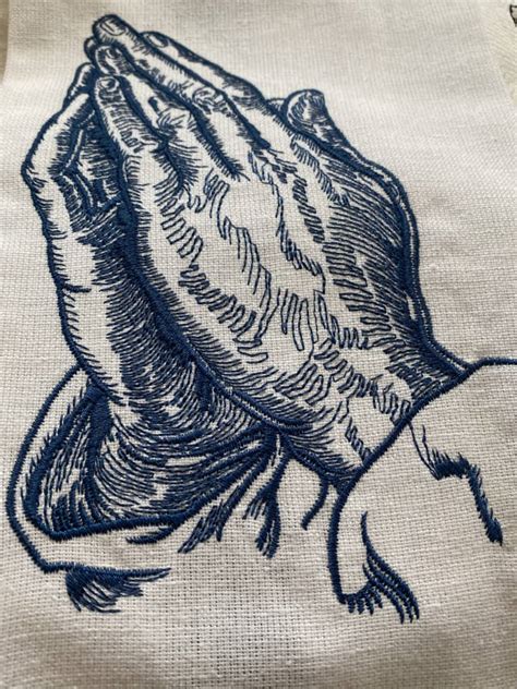 Praying Hands Machine Embroidery Design 5 Sizes Royal Present