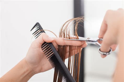 Skilled young hairstylist is making a haircut to her customer | Azure