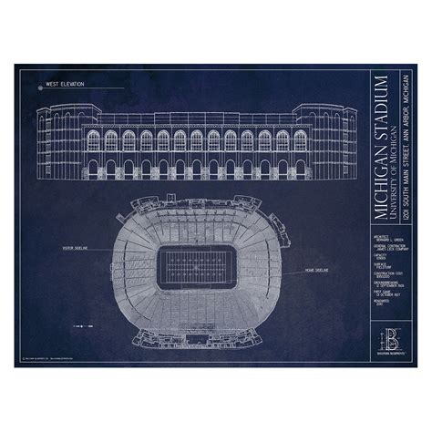 Michigan Stadium Ballpark Blueprints Ltd Touch Of Modern