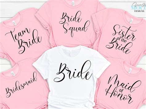 Bridal Party Svg Bundle Wedding Svg Png Is The Perfect Svg Etsy