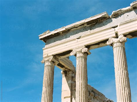 Detail Of Columns At Parthenon In Athens Greece Del Colaborador De