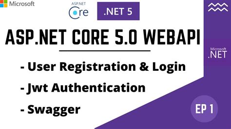 EP1 ASP NET Core 5 0 Web API JWT Authentication Authorization