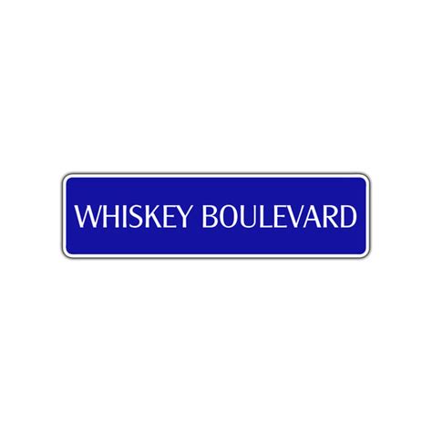 Whiskey Boulevard Metal Street Sign Sign Fever