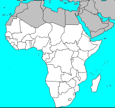 Africa and the middle east legend. Sub-Saharan Africa Map Quiz