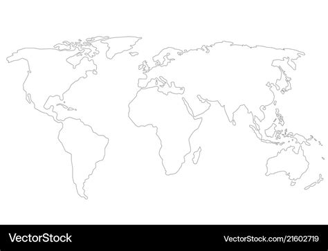 Cartoon World Map Outline