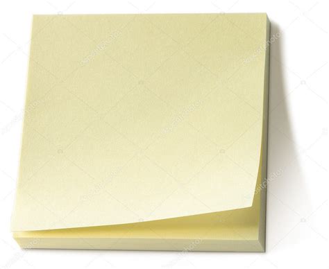 Yellow Memo Pad Yellow Memo Pad Isolated On A White Background