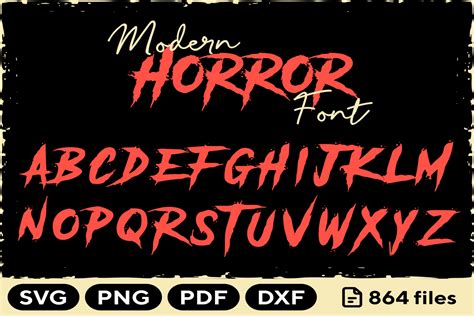 Horror Font Svg Png Pdf Dxf Alphabet Graphic By Fromporto · Creative