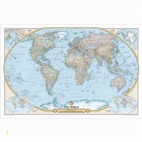 National Geographic World Map Wall Mural