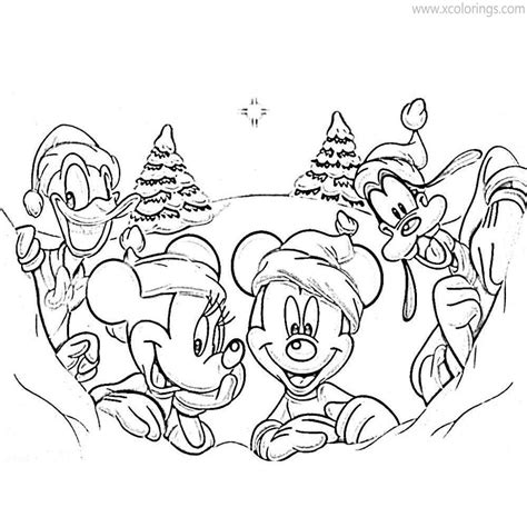 Mickey Mouse Christmas Coloring Pages As A Santa Claus