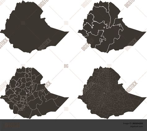 Ethiopia Vector Maps Vector And Photo Free Trial Bigstock