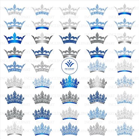Crown Clipart Png Blue Silver Ladies Girls Bridal Crown Clipart