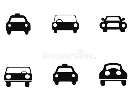 Cars Icon Set Isolated On White Background Different Car Form Vector