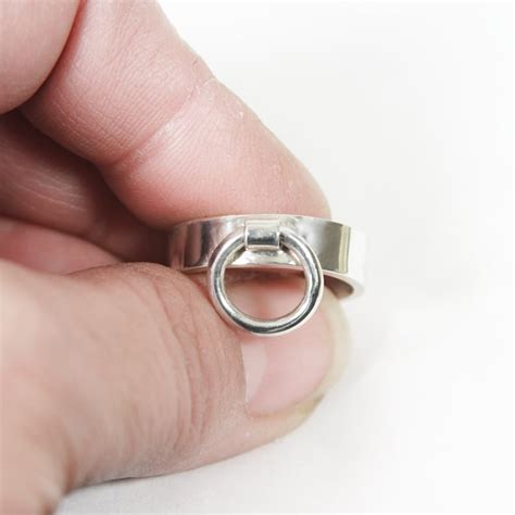 Sterling Silver Story Of O Ring Bdsm Ring Collar Ring Kinky Etsy