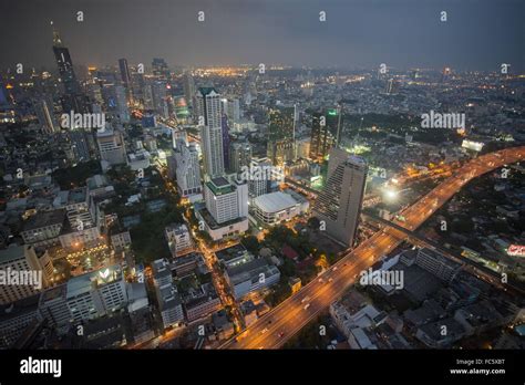 Asia Thailand Bangkok Riverside Skyline Stock Photo Alamy