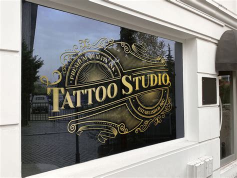 Tattoo Shop Window Sticker Tattoo Studio Wall Decal Tattoo Etsy