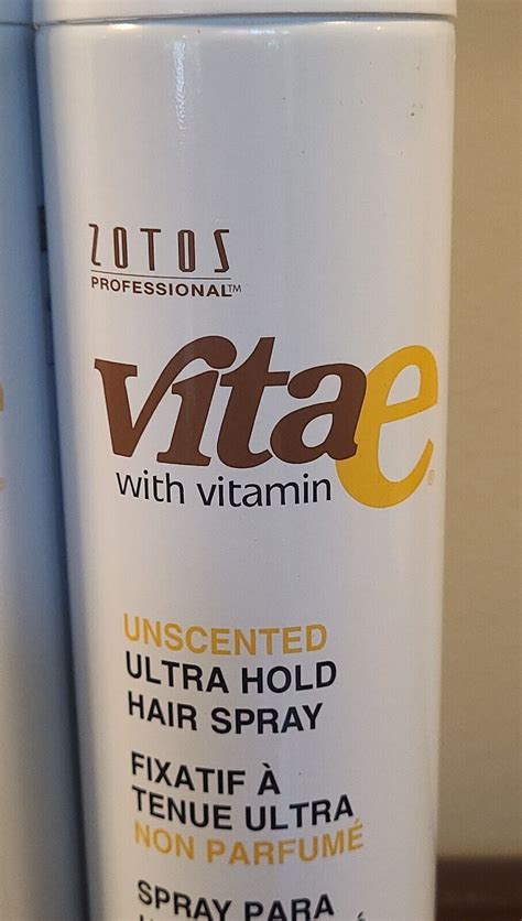 2 Zotos Vita E Ultra Hold Aerosol Hairspray Unscented 105 Ea White