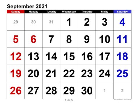 Bhadra and asvina are the lunar months corresponding to september. September 2021 Calendars Landscape Format ...