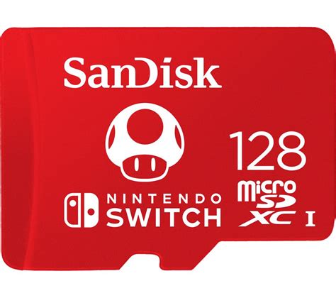 This bright yellow switch branded sandisk card really stands out from the crowd, and for good reason. SANDISK Ultra Class 10 microSD Memory Card for Nintendo Switch - 128 GB Fast Delivery | Currysie