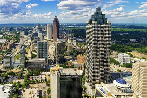Downtown Atlanta Ga Aerial View Photograph By The Photourist