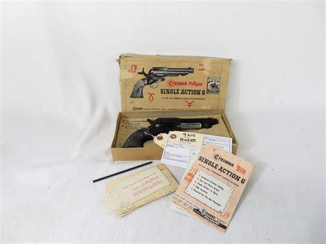 Vintage Crosman Air Pistol Sa Single Action Six Co In Factory Box My