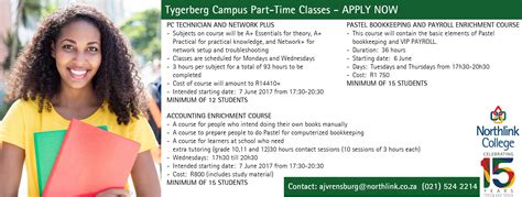 Northlink College Part Time Classes Now Open For Applications Northlink
