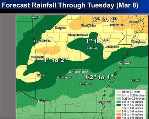 Rain Expected Across Arkansas On Sunday Forecasters Say The Arkansas