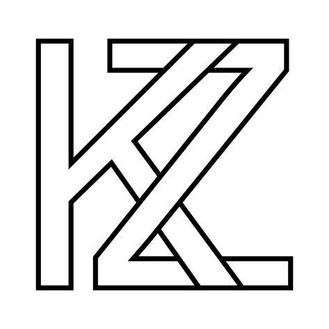 logo kazakhstan kz zk icon double letters logotype z k 22371865 vector art at vecteezy