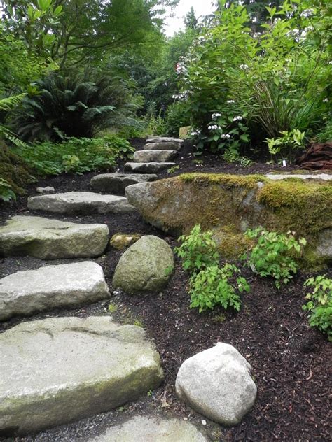 Natural Stone Steps Sublime Garden Design Landscape Design