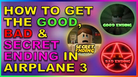 How To Get The Good Bad And Secret Ending Badges Airplane 3 Youtube