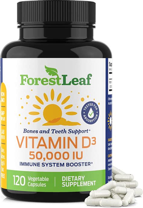 Buy Forestleaf Vitamin D3 50000 Iu Weekly Supplement Vegetable