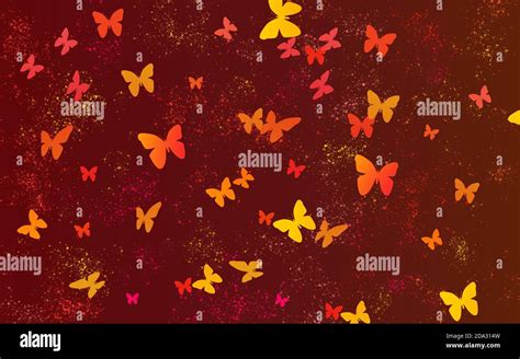 Colorful Butterflies Flying On Beautiful Seamless Pattern With
